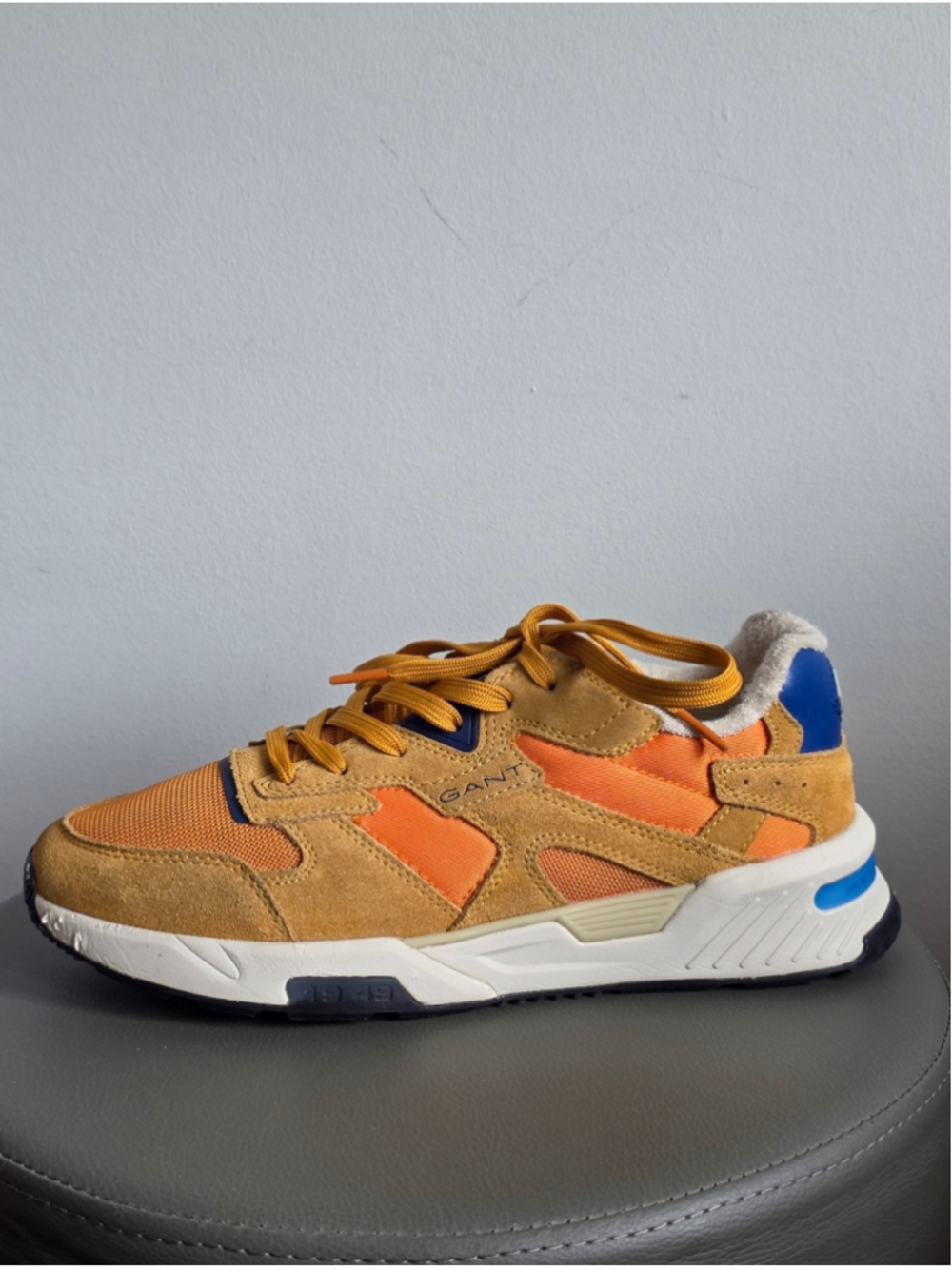 GANT Carst Retro Runner Sneakers Orange Tan Suede Trainers Size 41